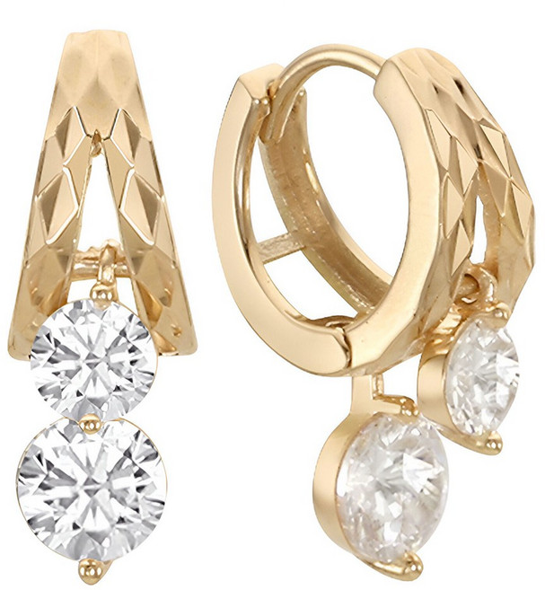 레베르 데일리 무드 여성 링 귀걸이 14K 골드핀 원터치 귀걸이