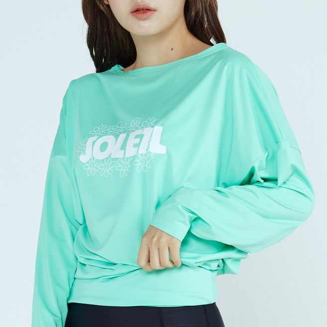 에리페 여성용 솔라 가오리핏 래쉬가드 상의, 피스타치오