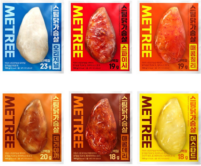 미트리 스팀 닭가슴살 100g 6종 혼합, 36개