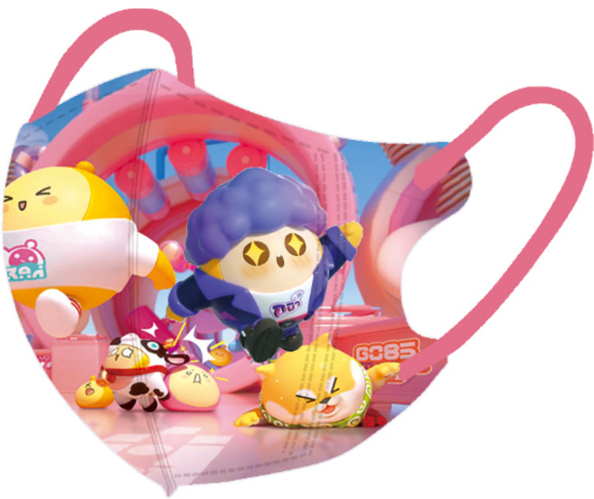 卡皮巴拉兒童口罩 4D立體 大童口罩KN95/KF94口罩, 1個, 蛋仔F 獨立包裝，下標數1為50片, 蛋仔F, 50片
