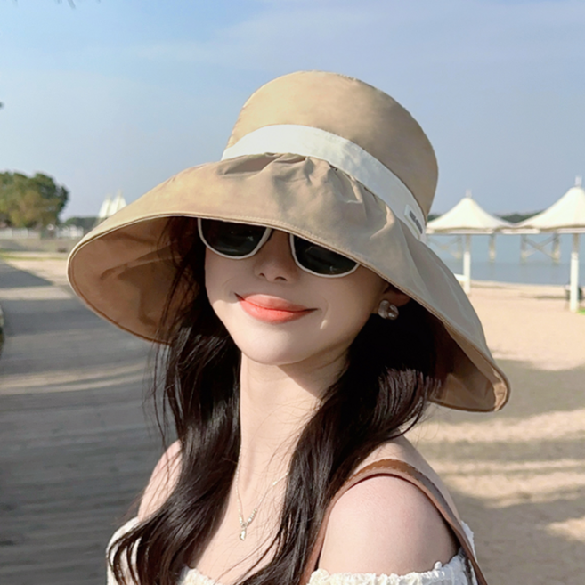 Modern Fashion 여성 와이드 자외선 차단 썬캡 버킷햇 P02