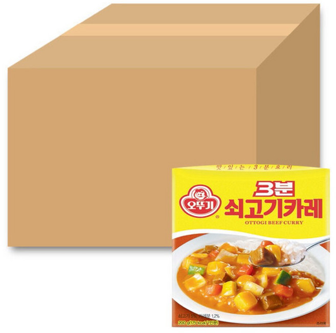 간편식 오뚜기 3분 쇠고기카레, 200g, 1개