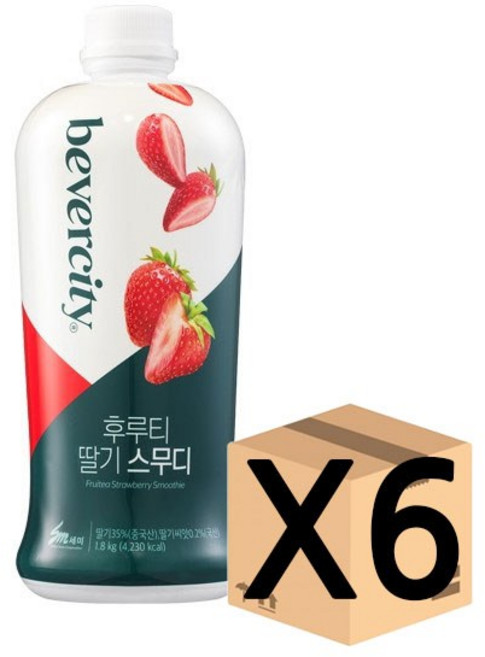세미 베버시티 후루티 딸기스무디 1.8kg X 6병, 1.8L, 6개