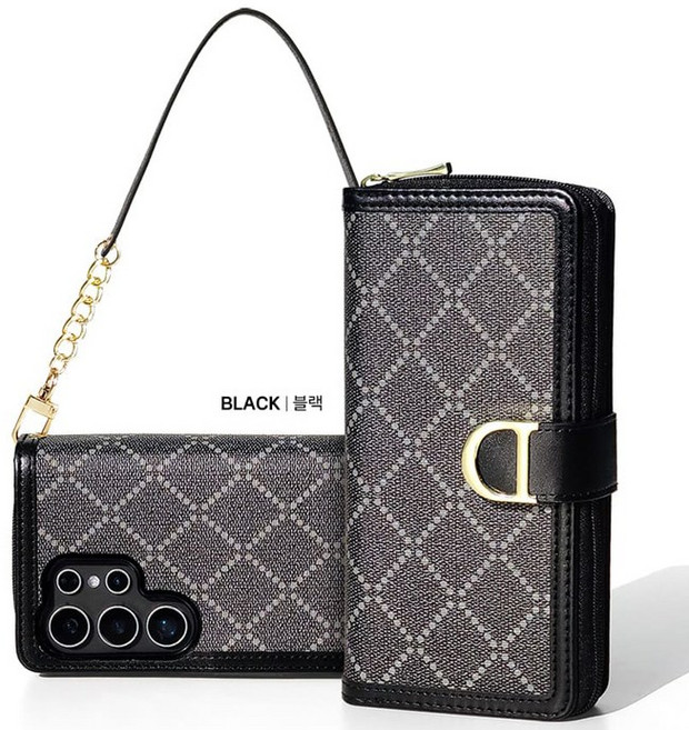 갤럭시S10 5G 케이스 SM-G977 패턴사각 지퍼지갑 수납형 패턴가죽 스트랩 가죽 다이어리