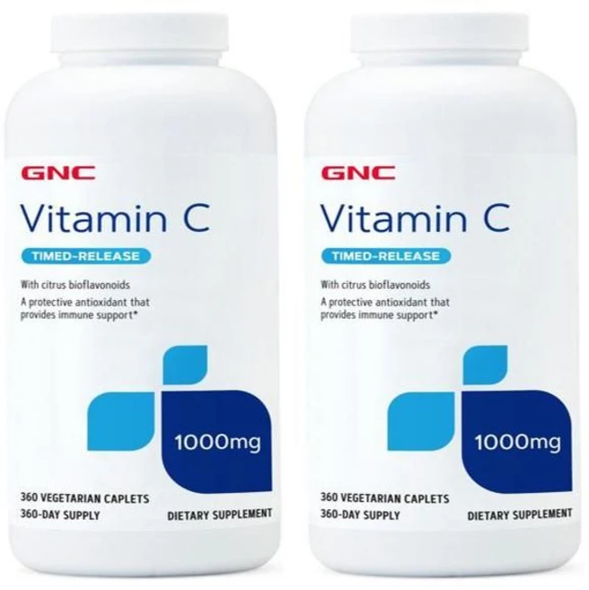GNC 비타민C 1000mg 타임릴리즈 360정 x 2, 2개 - 쿠팡