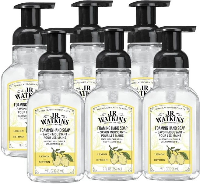 JR Watkins 포밍 핸드 워시 레몬 향 266ml 6팩 - 쿠팡