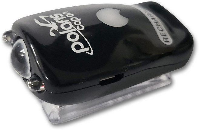 국산 충전식 캡라이트 폴라리스 낚시 등산 캠핑 LED 라이트 헤드 랜턴 램프 후레쉬, 1개, 폴라리스 캡라이트 블랙