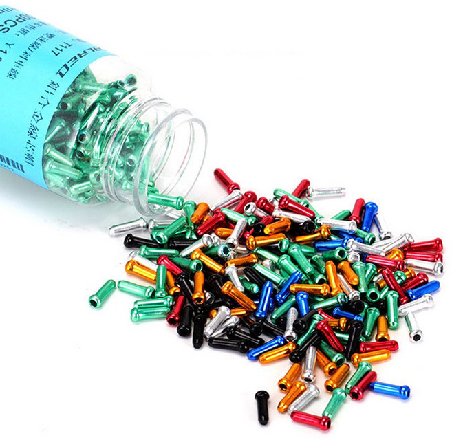 자전거 엔드캡 케이블 브레이크 변속기 선 마감재, 레드(10개입), 1개