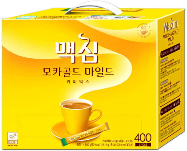 맥심 모카골드 마일드 커피믹스, 12g, 400개입, 1개