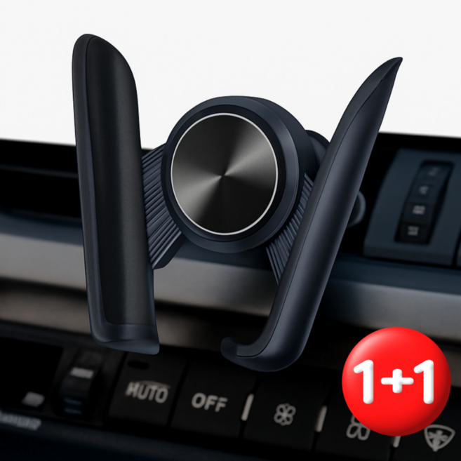 라발스 송풍구 대시보드 차량 휴대폰거치대 자동고정, 블랙, 2세트