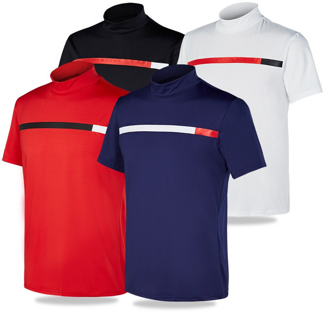 마스터베어 터틀넥 골프 반팔티셔츠 MAB911T