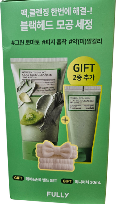 풀리 그린 토마토 클레이 팩 클렌저 + 헤어 손목밴드 증정, 1개, 1개입