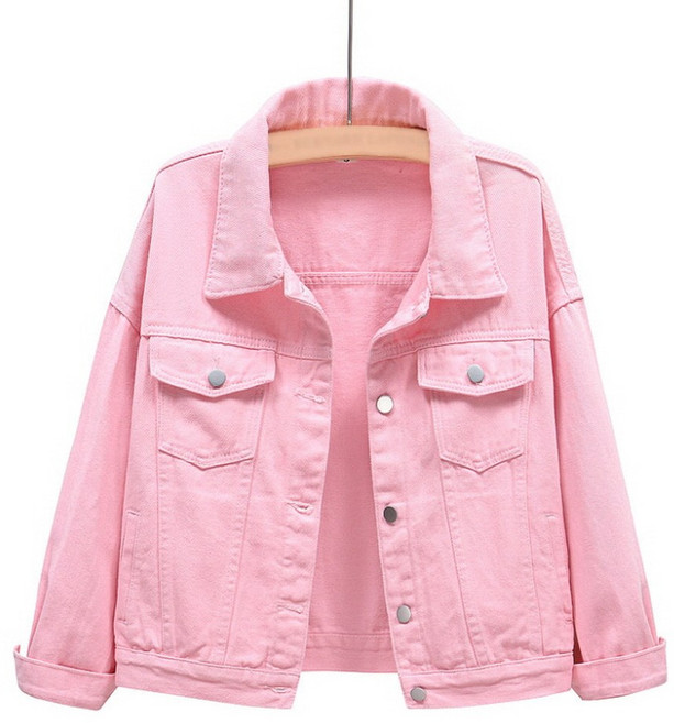 지디오 여성 데님 자켓 긴팔 숏 청자켓 카라넥 아우터