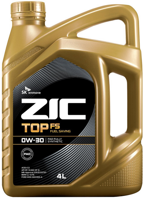 지크 탑 FS 0W-30 4L (ZIC TOP FS), 1개, 0w30