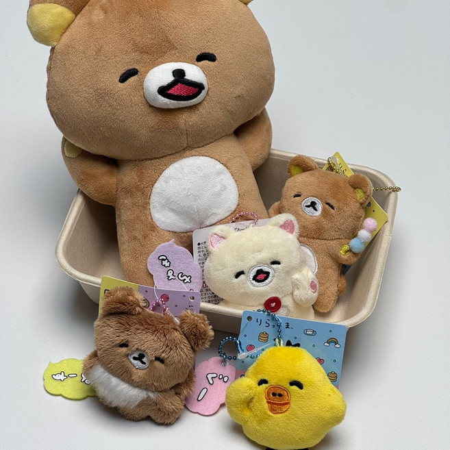 일본 정품 리락쿠마 유루유루 포카포카 인형 키링 뱃지 마스코트