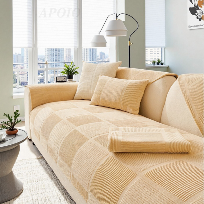 APOIO 사계절 미끄럼 방지 두께감 편안한 부드러운 극세사방석 소파패드