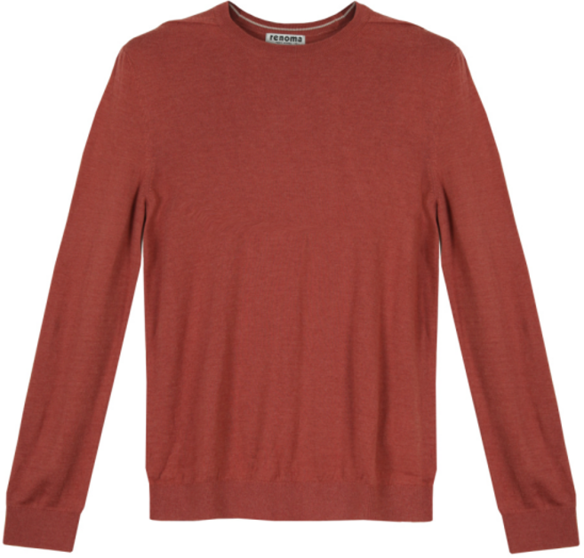 레노마 옴므 레노마 울혼방 변형 어깨선 니트 브릭 RNEPKT03A