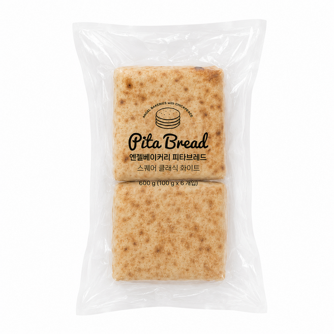 [엔젤베이커리] 사각 스퀘어 피타브레드 샌드위치빵 포켓빵, 1개, 600g