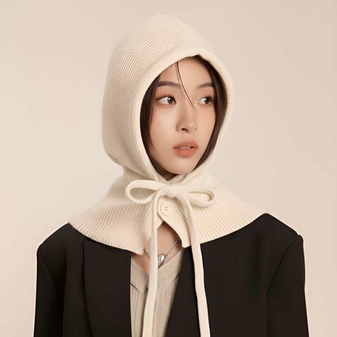 루네로 어반코지 도톰 후드워머 바라클라바 남여공용, 퓨어아이보리