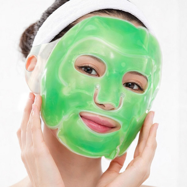 국산 무독성 페이스 마스크 찜질팩 얼굴 마사지 아이스 냉팩, 1개