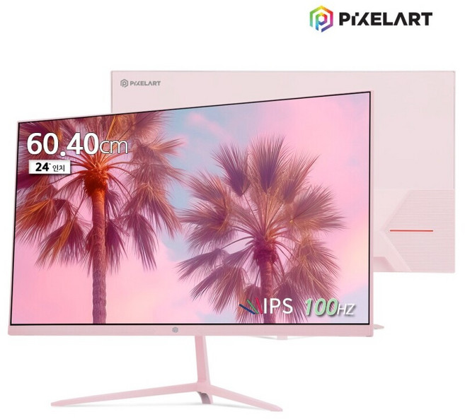 픽셀아트 AURORA PAC2499P 핑크 일반 IPS 아이케어 프리싱크 리얼 100, 60cm