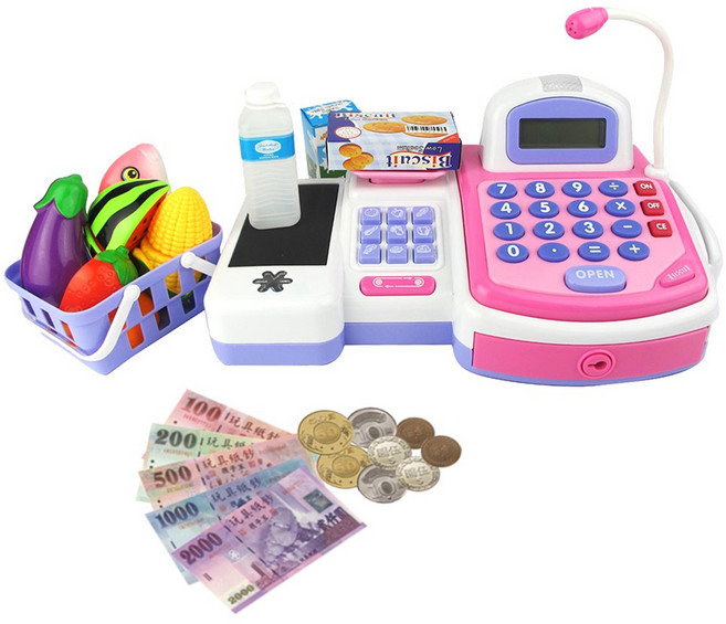 kidmate 歡樂感應收銀機 模擬收銀台, 甜美粉色, 1個