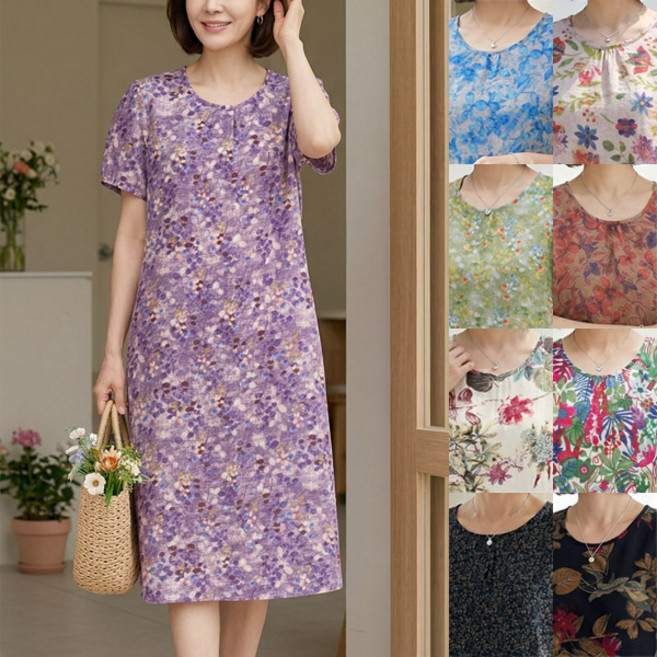 [엄마옷 로즈맘] 뉴트나염아사면원피스