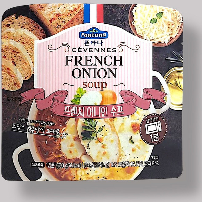 폰타나 프렌치 어니언 전자레인지용 수프, 180g, 1개