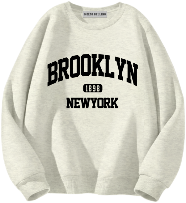 몰토벨리노 ST 브룩클린1898 블랙폰트 스탠다드핏 맨투맨 티셔츠