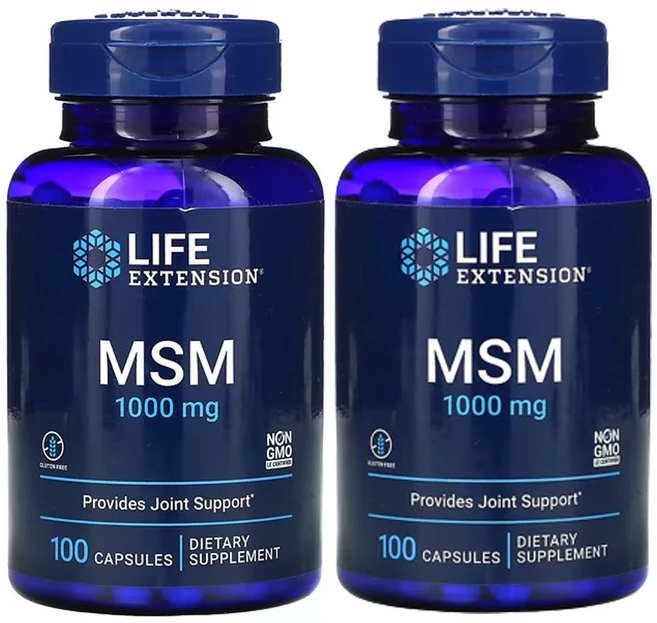 라이프익스텐션 MSM 1 000 mg 100 캡슐, 100정, 2팩 - 쿠팡