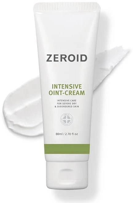 ZEROID 제로이드 인텐시브 오인트 크림 | 극도의 건조 피부 민감한 피부 트러블 피부 용 얼굴 모이스처라이저 집중적인 보습과 관리 얼굴 로션 80ml, 1개, 1g - 쿠팡