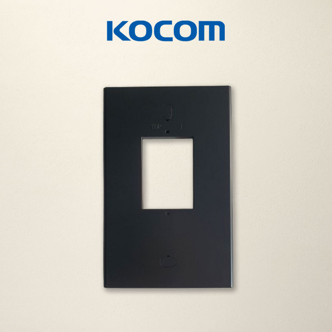 코콤 보강판 현관 카메라 초인종 마감판 기본형, 블랙