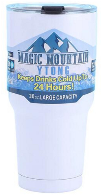 MAGIC MOUNTAIN 冰壩杯 900ml大容量 304不鏽鋼, 經典白, 1個
