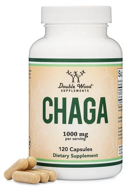 Double Wood Chaga Mushrooms 더블우드 차가버섯 120정 1000mg, 1개 - 쿠팡