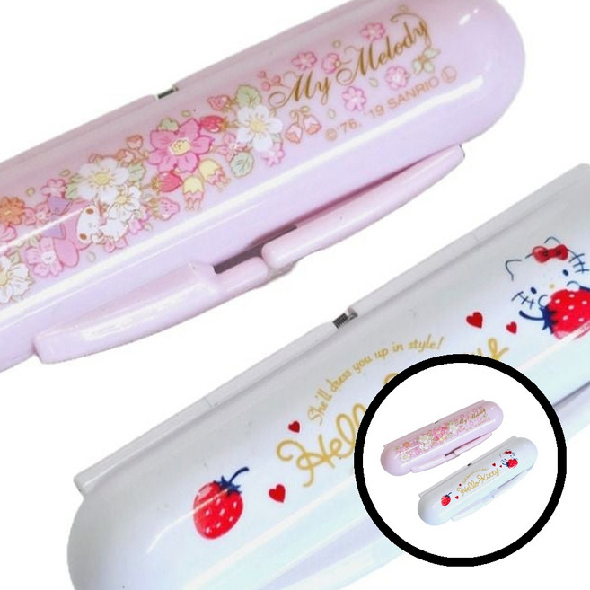 산리오 도장 케이스 산리오 도장 인주내장 휴대용 키티 귀여운 문구 사무용 오피스 선물TL, 핑크