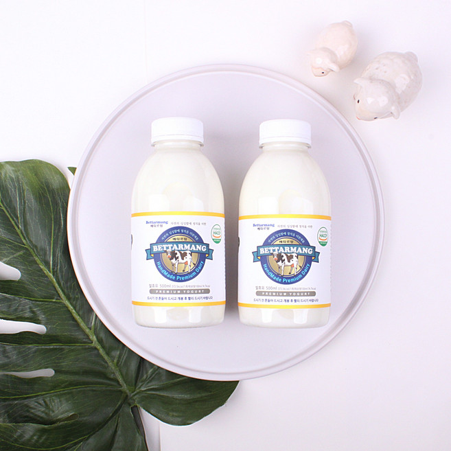 자체브랜드 베따르망 수제요구르트, 500ml, 2개