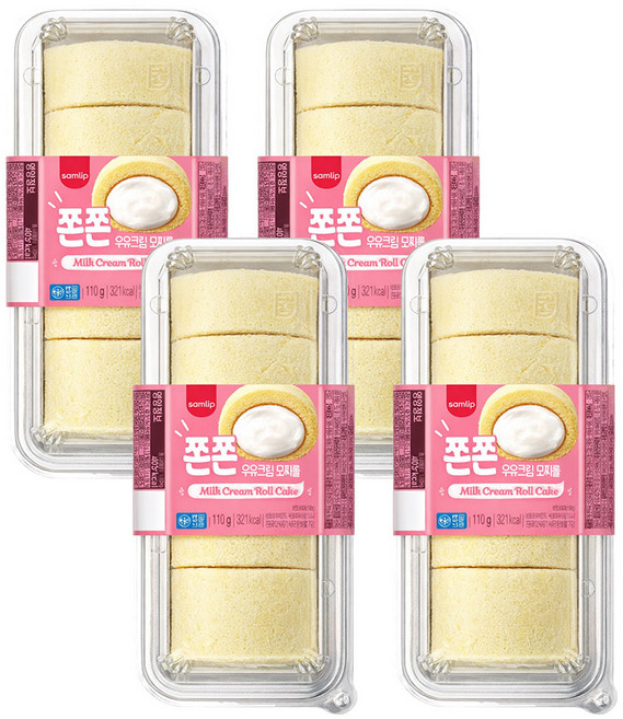 삼립 쫀쫀 우유크림 모찌롤 110g x 4개