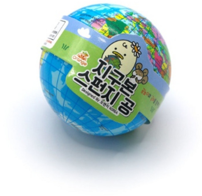 지구본 스펀지 공 7cm 완구 소프트볼 탱탱볼 공놀이 소, 1개