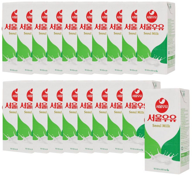서울우유 멸균우유 1000ml 20개, 1L