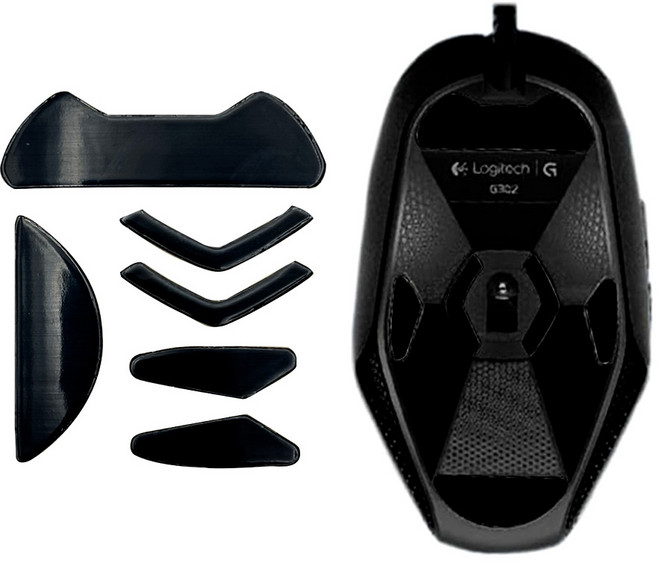 로지텍 마우스 피트 호환 G102 G304 G703 G PRO 지슈라 MX 마스터 애니웨어, 블랙, 로지텍 G302