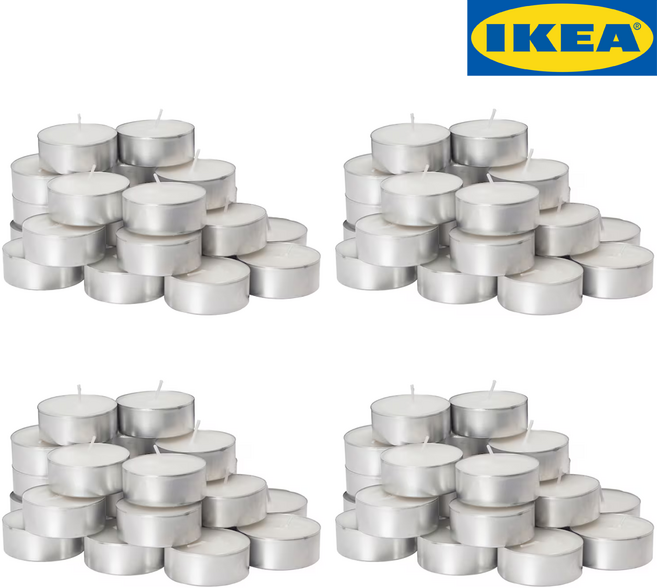 이케아 글림마 미니양초 캔들, 96개
