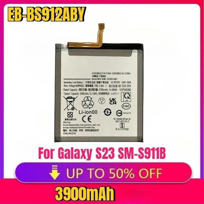 EB-BS912ABY 3900mAh 교체 배터리 S23 SM-S911B 배터리용, China Mainland
