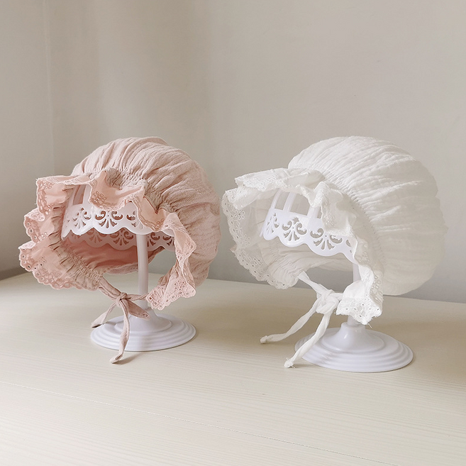 순면 레이스 보넷(2색상)