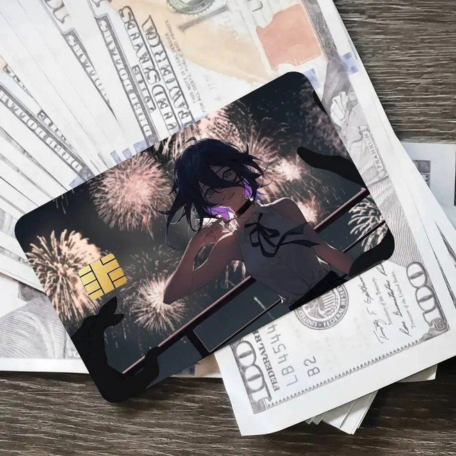 체인소맨 캐릭터 레제 카드 스티커 교통카드 버스 티머니 체크카드 신용카드 레제편 비공식 굿즈, big chip, 4