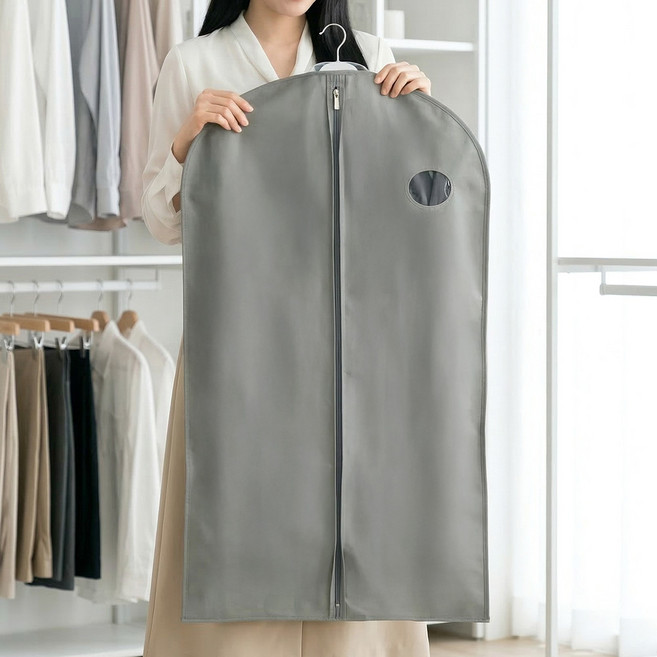 아모란나 더베스트 부직포 옷보관 옷커버 그레이, 1개, 5개입