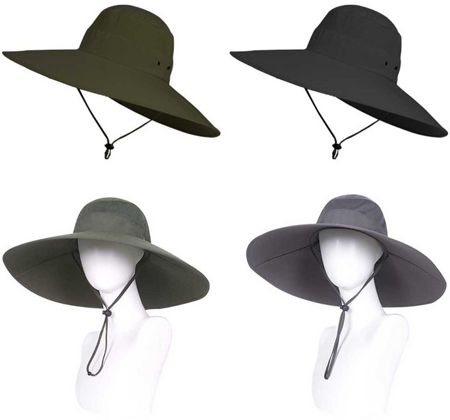 SMN 챙넓은 자외선차단 모자 여름 등산 낚시 정글모 썬캡, 다크그레이