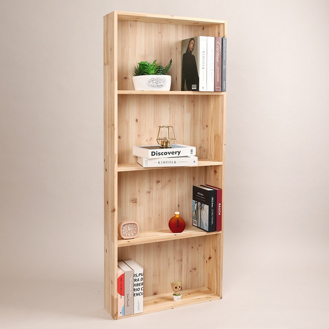 삼나무 원목 다용도 슬림 책장 600 롱버전