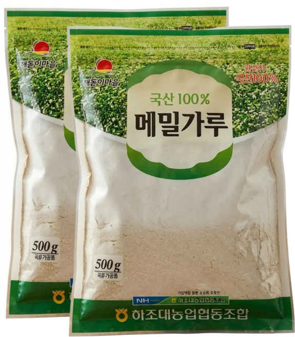 [강원도양양농협] 메밀가루 [설악산 자락의 해풍 맞은 청정메밀] - 하조대농협, 500g, 2개
