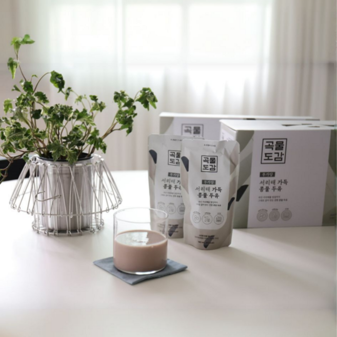 곡물도감 무가당 서리태 가득 콩물두유, 180ml, 15개