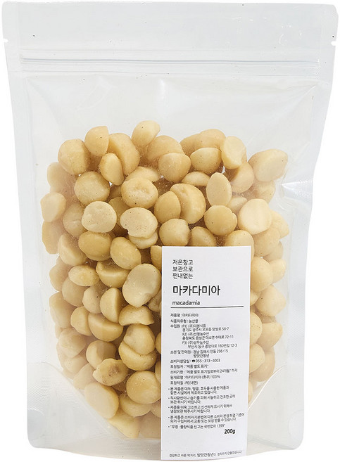 저온시설 보관으로 신선한 마카다미아, 200g, 1개